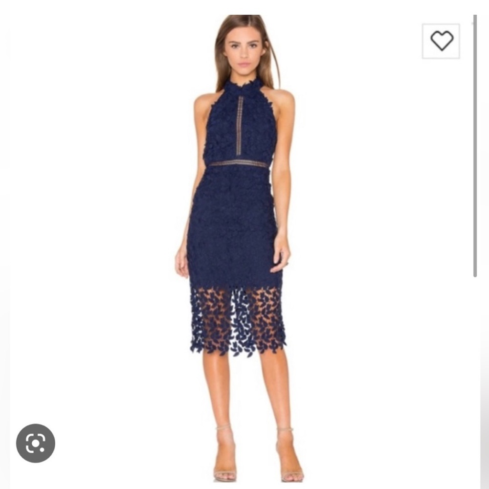 bardot women’s navy blue dress